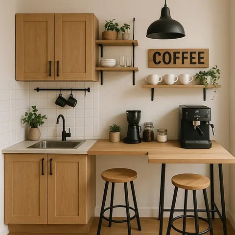 Model Dapur Minimalis di Lahan Sempit. Foto: Gemini