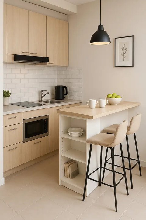 Model Dapur Minimalis di Lahan Sempit. Foto: Gemini