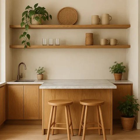 Model Dapur Minimalis di Lahan Sempit. Foto: Gemini