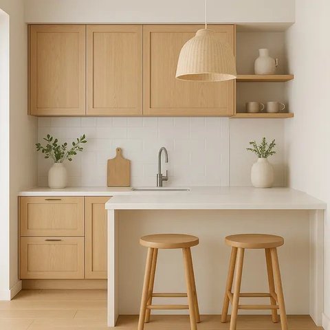 Model Dapur Minimalis di Lahan Sempit. Foto: Gemini