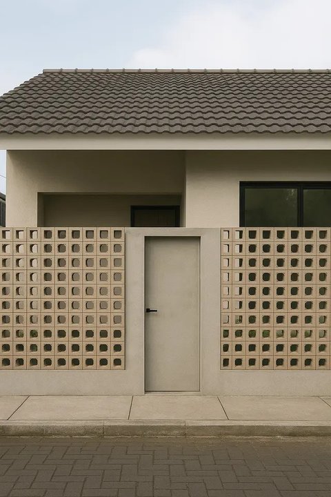 Model Pagar Rumah Sederhana di Perkotaan yang Estetik/AI