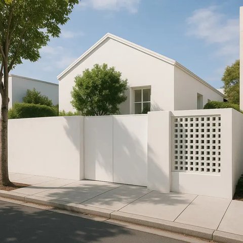 Model Pagar Rumah Sederhana di Perkotaan yang Estetik/AI