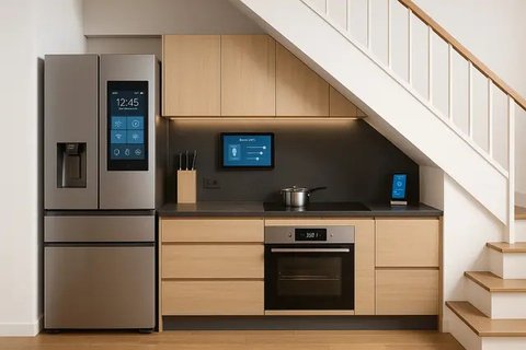 Desain Dapur Dekat Tangga (Image by ChatGPT)