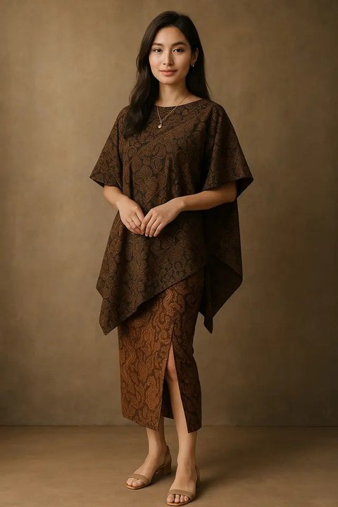 Model Padupadan Rok Span Batik Belah Samping (created by AI)