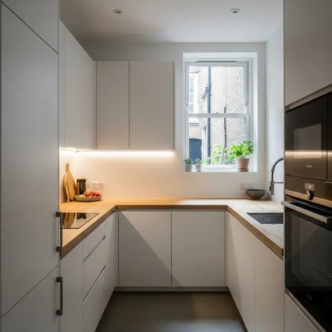 Desain Dapur Minimalis di Rumah Gang Sempit. (Foto: Gemini AI)