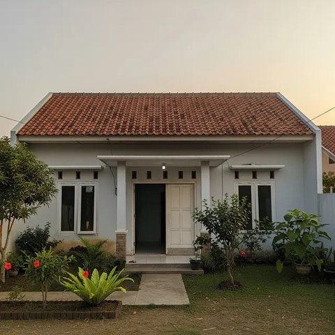Desain Rumah Sederhana 1 Lantai di Lahan Terbatas Budget 100 Juta. (Foto: Gemini AI)