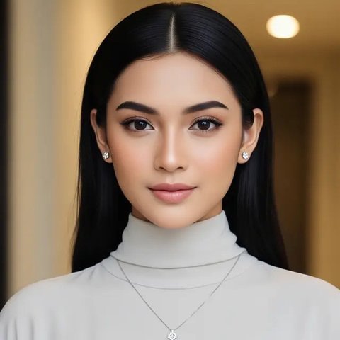 Model Rambut Panjang Lurus Belah Tengah Kekinian. (Foto: Gemini AI)