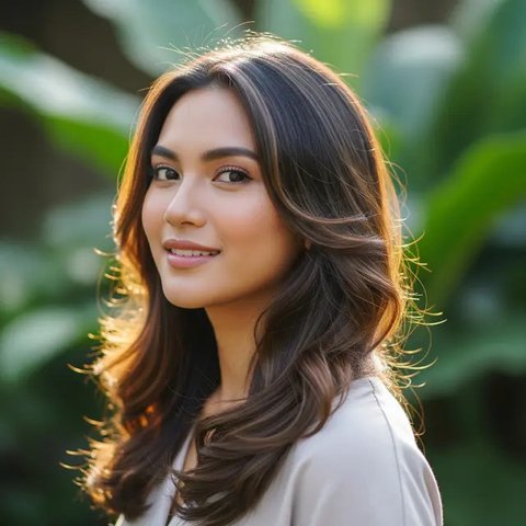 Model Rambut Panjang Lurus Belah Tengah Kekinian. (Foto: Gemini AI)