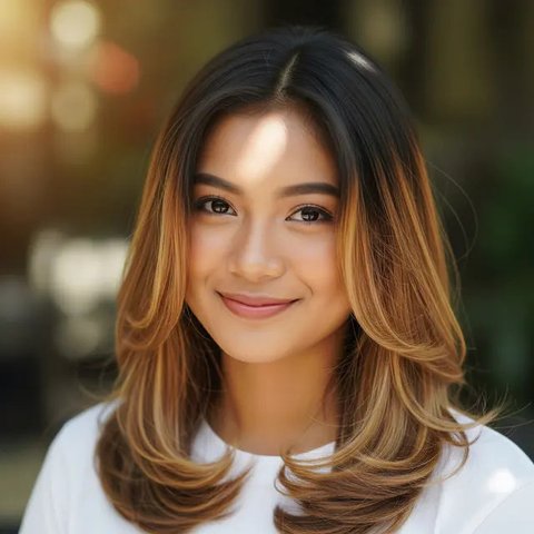 Model Rambut Panjang Lurus Belah Tengah Kekinian. (Foto: Gemini AI)
