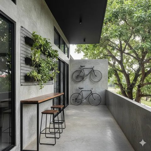 Model Teras Industrial yang Bikin Kekinian Model Viral 2025. Gemini