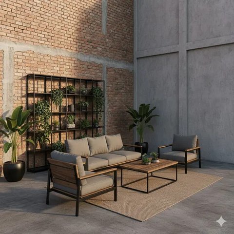 Model Teras Industrial yang Bikin Kekinian Model Viral 2025. Gemini