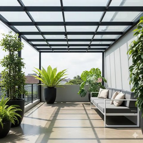 Model Teras Industrial yang Bikin Kekinian Model Viral 2025. Gemini