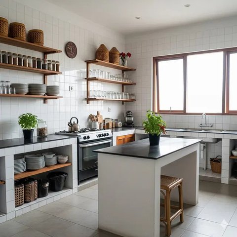 Desain Dapur Rumah Kecil Budget 10 Juta Tapi Tetap Estetik. Foto: Gemini