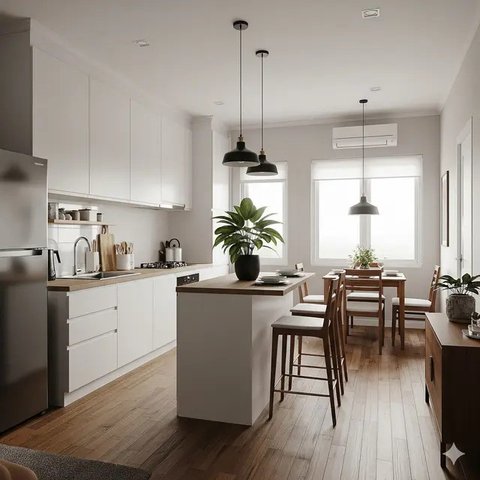 Desain Dapur Rumah Kecil Budget 10 Juta Tapi Tetap Estetik. Foto: Gemini