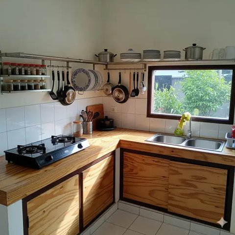 Desain Dapur Rumah Kecil Budget 10 Juta Tapi Tetap Estetik. Foto: Gemini