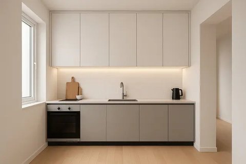 Model Dapur Sempit dengan Kabinet Minimalis, Bikin Rumah Mungil Lega