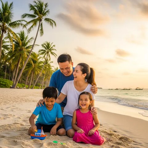 Ilustrasi Foto Liburan. (Foto: Gemini AI)