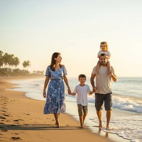 Ilustrasi Foto Liburan. (Foto: Gemini AI)