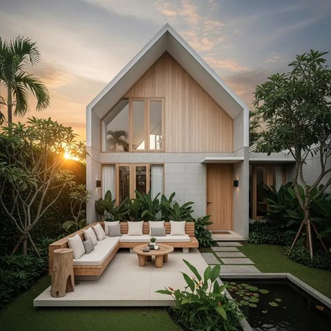 Model Teras Depan Rumah yang Bikin Instagramable Populer 2025. (Foto: Gemini AI)