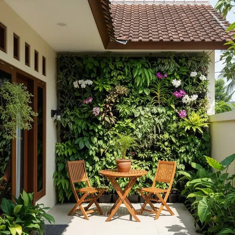 Model Teras Depan Rumah yang Bikin Instagramable Populer 2025. (Foto: Gemini AI)