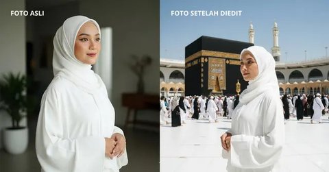 AI Gemini buat Foto Depan Kabah (Foto: Gemini)