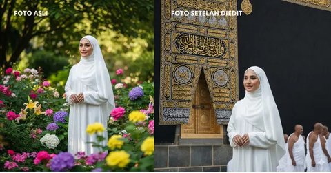 AI Gemini buat Foto Depan Kabah (Foto: Gemini)