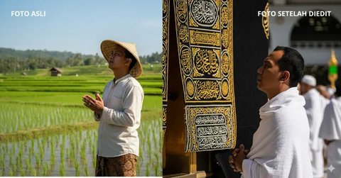 AI Gemini buat Foto Depan Kabah (Foto: Gemini)