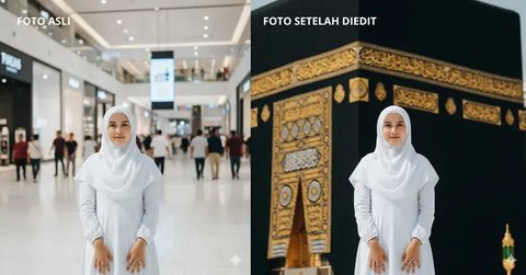 AI Gemini buat Foto Depan Kabah (Foto: Gemini)