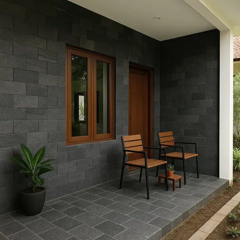 Model Teras Rumah Tanpa Keramik yang Estetik/AI