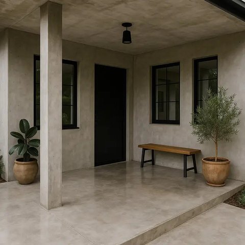 Model Teras Rumah Tanpa Keramik yang Estetik/AI