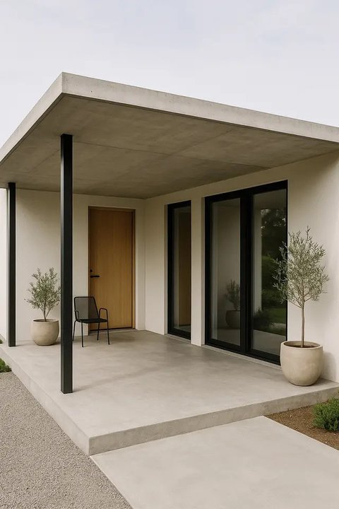 Model Teras Rumah Tanpa Keramik yang Estetik/AI