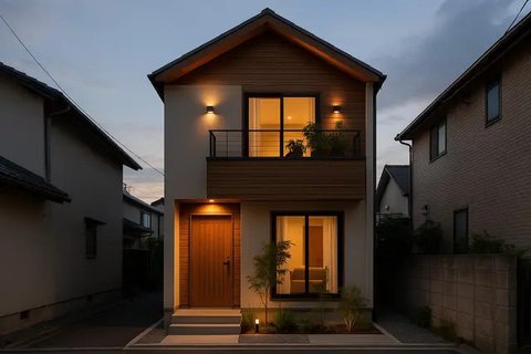 7 Desain Rumah 2 Lantai Mungil Cantik di Lahan Sempit, Tetap Lega dan Nyaman untuk Keluarga (sumber:AI)