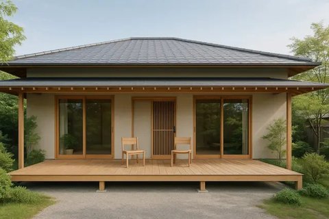 7 Desain Rumah Minimalis Gaya Jepang Modern 1 Lantai yang Simpel, Estetik dan Menenangkan (sumber:AI)
