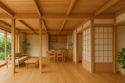 7 Desain Rumah Minimalis Gaya Jepang Modern 1 Lantai yang Simpel, Estetik dan Menenangkan (sumber:AI)