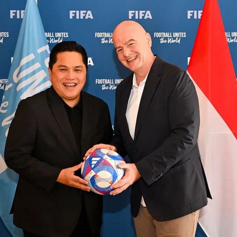 Erick Thohir dan Presiden FIFA, Gianni Infantino. (Bola.com//Dok.Instagram Gianni Infantino).