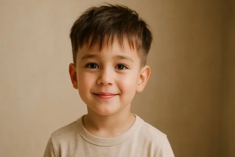 Model Rambut Poni Anak Laki-Laki ala Korea (created by AI)