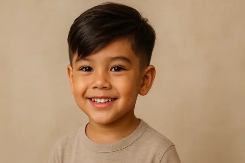 Model Rambut Poni Anak Laki-Laki ala Korea (created by AI)