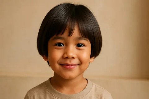 Model Rambut Poni Anak Laki-Laki ala Korea (created by AI)