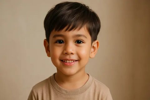 Model Rambut Poni Anak Laki-Laki ala Korea (created by AI)