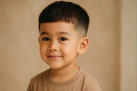 Model Rambut Poni Anak Laki-Laki ala Korea (created by AI)