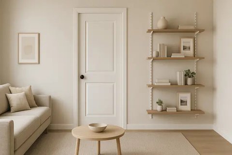 7 Desain Ruang Tamu 3x4 Pintu Tengah, Solusi Estetik untuk Rumah Minimalis (sumber:AI)