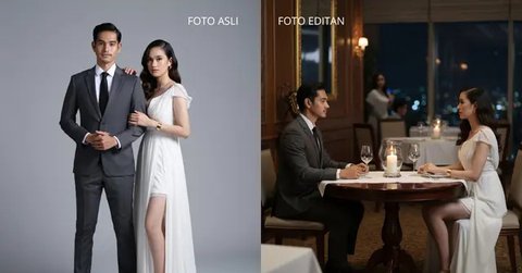 Edit Foto Gemini AI bareng pacar (Foto: Reve Art AI dan Gemini AI)