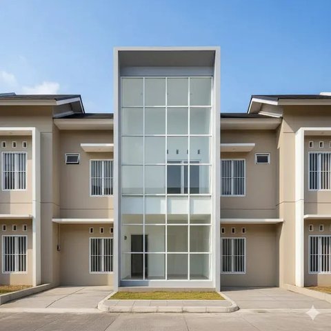 Model Rumah Tipe 72 di Lokasi Perumahan Modern (Gemini)