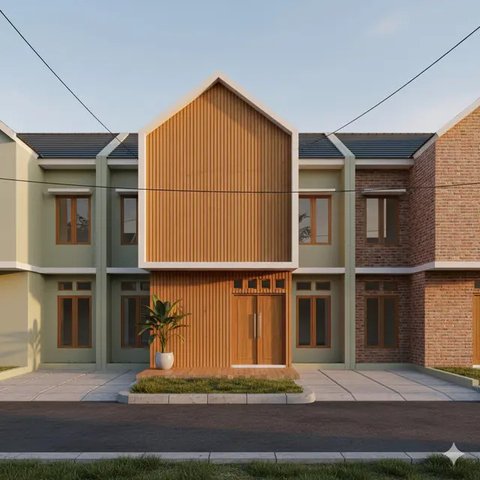 Model Rumah Tipe 72 di Lokasi Perumahan Modern (Gemini)
