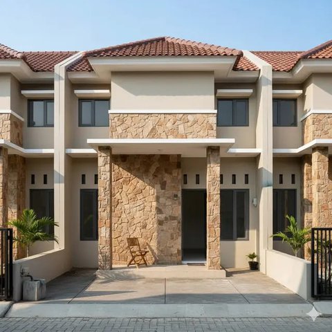 Model Rumah Tipe 72 di Lokasi Perumahan Modern (Gemini)