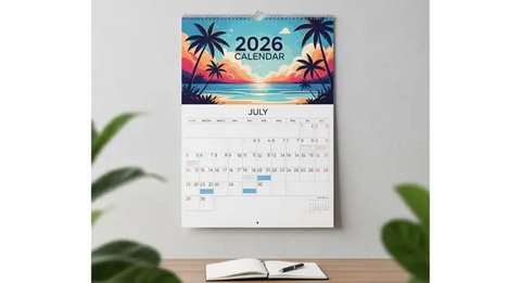 Ilustrasi kalender 2026. Foto: Gemini