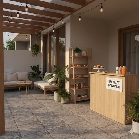 Desain Teras Rumah untuk Jualan yang Efektif Tarik Pelanggan. Gemini