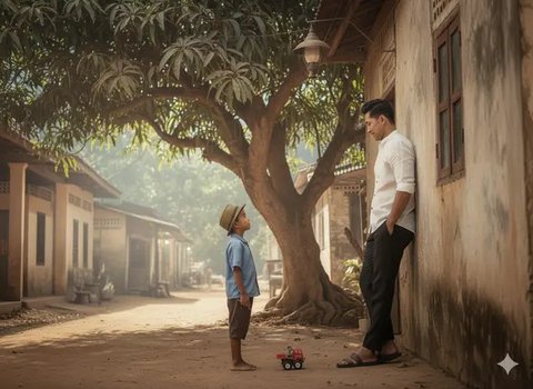 Tutorial Prompt Gemini AI, Jadikan Foto Masa Kecil dan Dewasa Bertemu di Gang