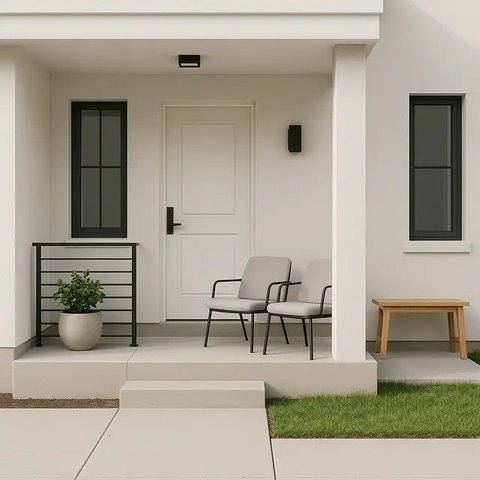 Model Teras Minimalis Depan Rumah Sempit Lahan Terbatas/AI