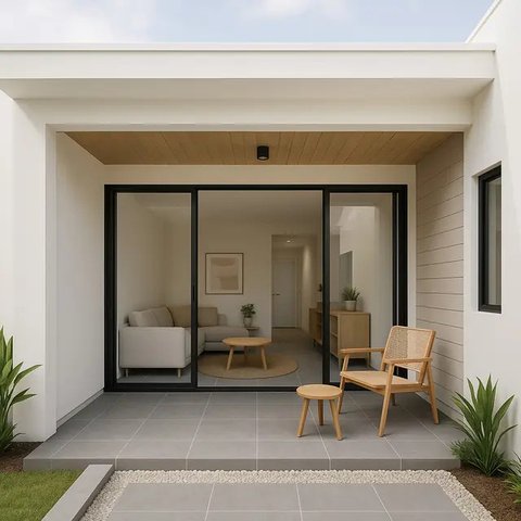 Model Teras Minimalis Depan Rumah Sempit Lahan Terbatas/AI